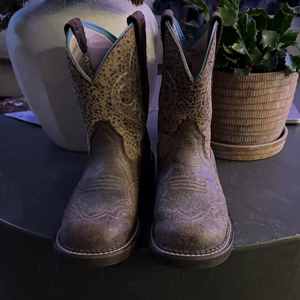Ariat Tan Western Ankle Booties